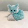 Soft Squatting Mini Plush Simulation Fox Soft Lifelike Plush Stuffed Fox Doll Cute Colorful Animal Figurine Home Decor
