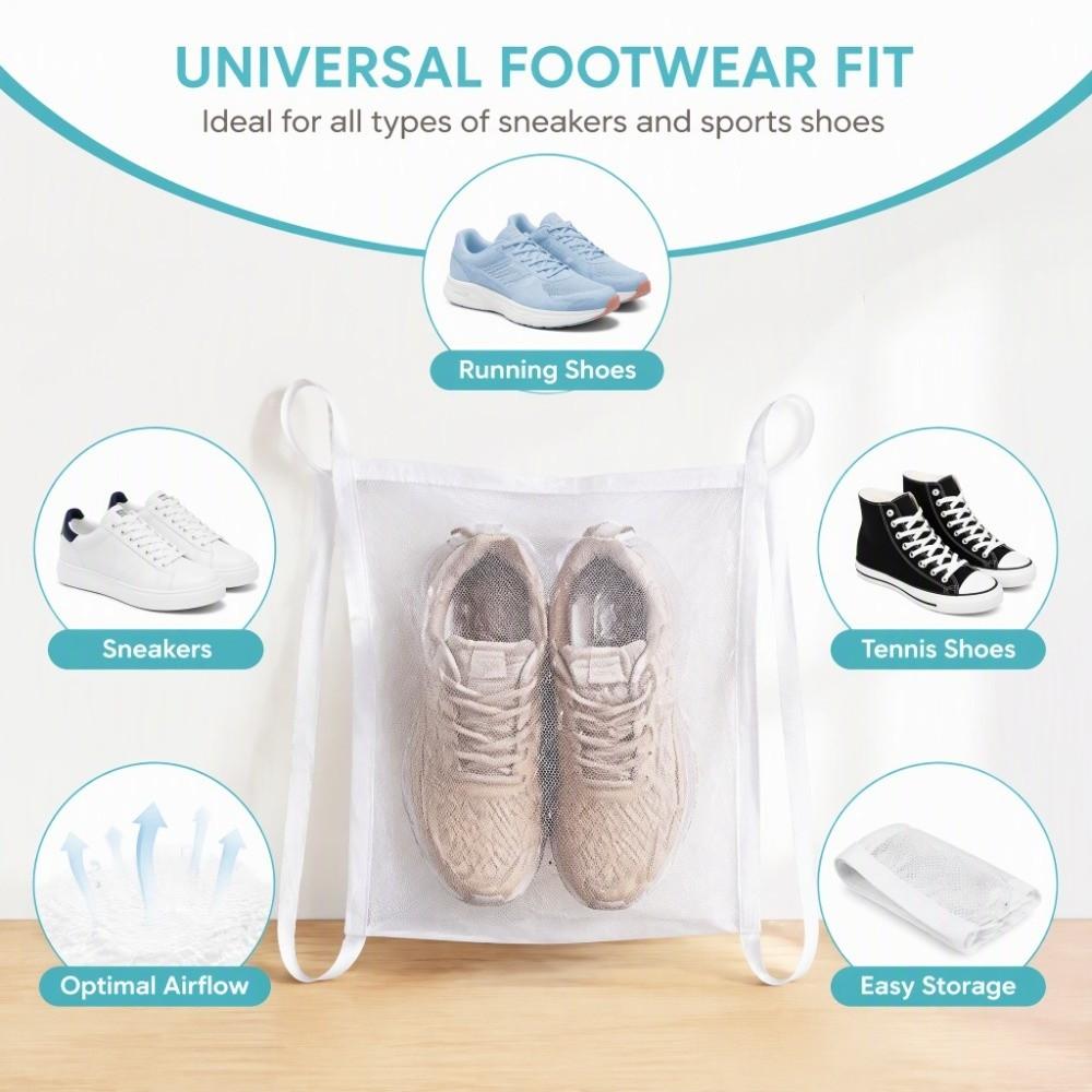 Anti-Deformation Sneaker Laundry Bag Breathable Mesh Wash Dry Net Bag  Washing Machine