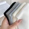 Women's Summer Thin Solid Color Vertical Stripe Casual Versatile Mesh Breathable Tube Stack Socks