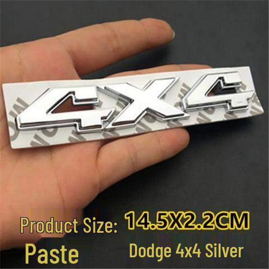 

4x4 Rear Emblem Stickers for Dodge Ram, Grand Cherokee, Tacoma, Tundra, and Wrangler