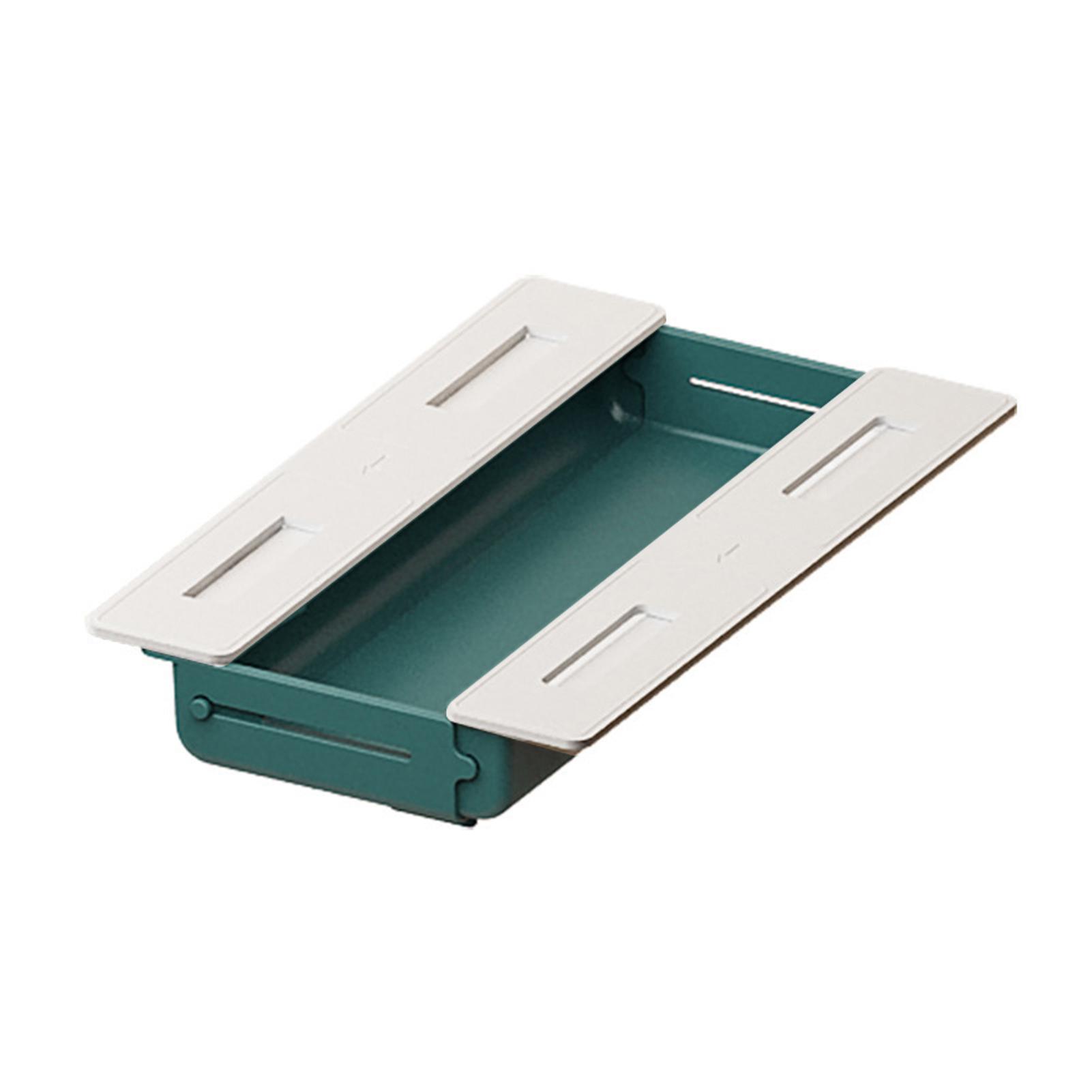 Органайзер-ящик под стол система хранения выдвижной тип самоклеящийся для дома и офиса зелёный 3490₽