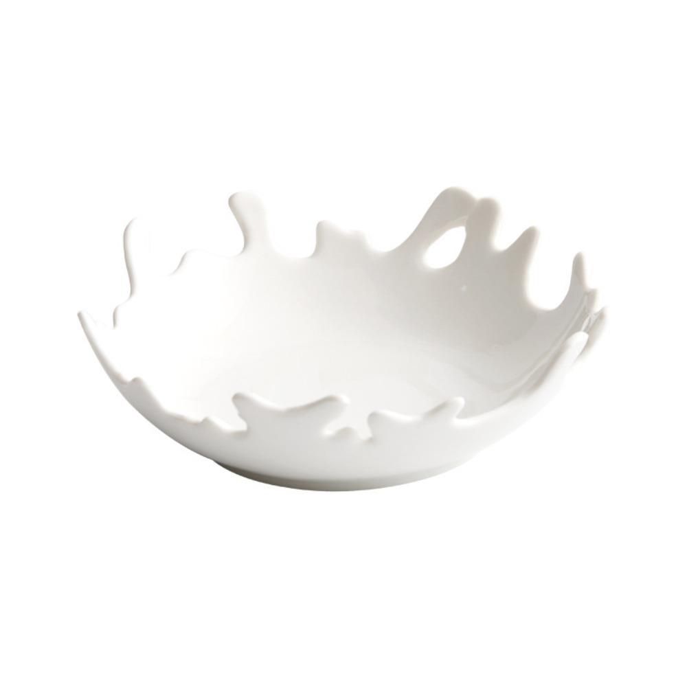 Nordic Style Irregular Porcelain Dinner Dish Heat-resistant Snack Tray Microwave Oven