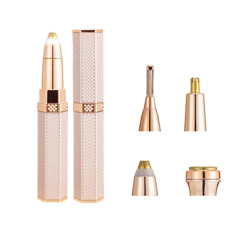 4 In 1 Electric Eyebrow Shaver Makeup Tool Painless Eye Brow Epilator Mini Shaver Razors Facial Hair Remover Tool Women Depilator USB Rechargeable