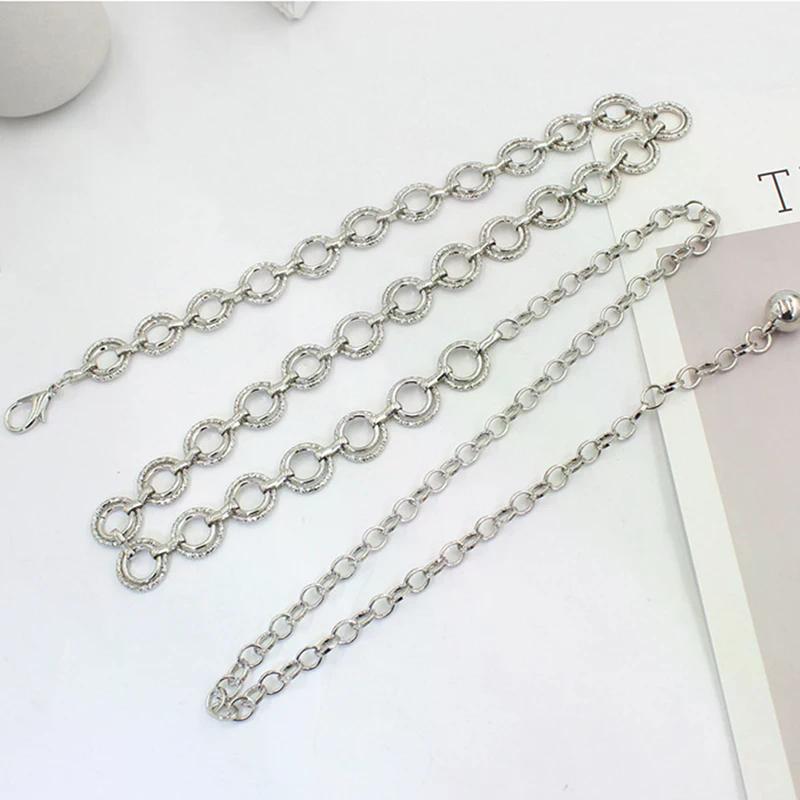 Fashion Metal Waist Chain - Adjustable Thin Belt Suit Dress, Trendy Sexy Link