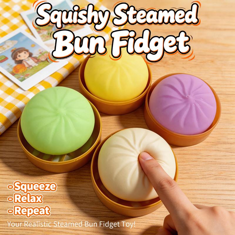 Toys Dumplings Squishy Steamed Bun Giant Squishy Toy Soft Squeeze Stress Balls Fidget Autism Sensory Birthday Gift Presents