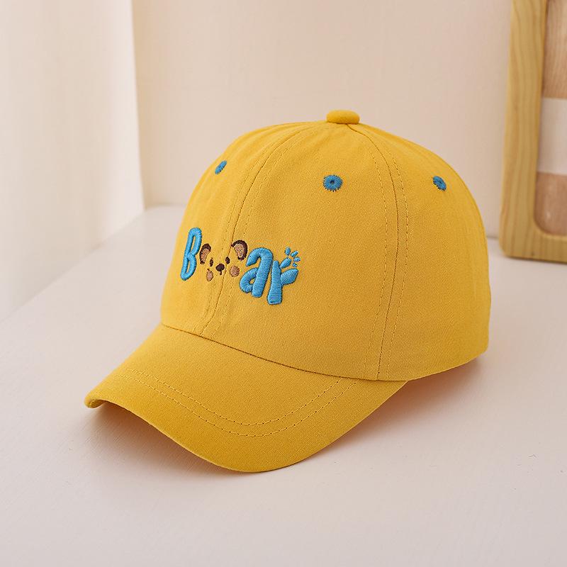 2026 Spring Korean-Style Kids Bear Duckbill Baseball Cap - Sun Protection for Boys & Girls