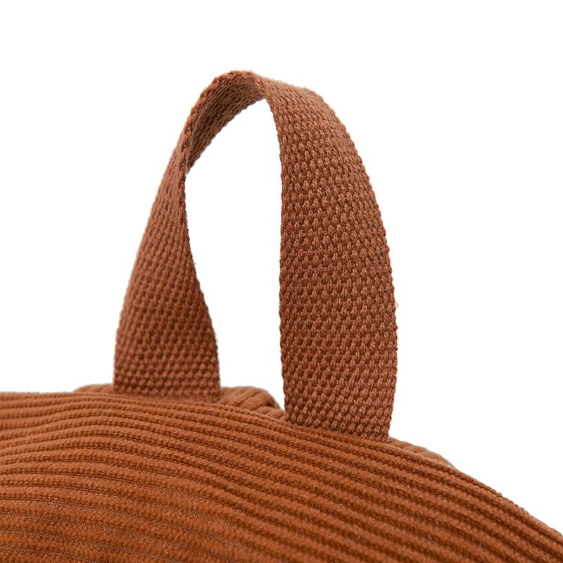 Kordfløyel Skolesekk Dame Ryggsekk Stor Kapasitet Student Reise Ryggsekk