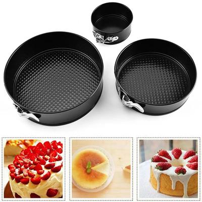 Moule à charnière en acier au carbone antiadhésif étanche Moules à gâteau pour la cuisson avec fond amovible Moule rond pour la maison, la cuisine, la pâtisserie