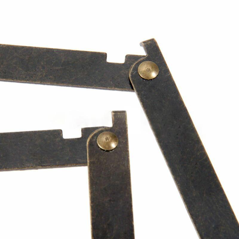 2pcs Iron Support Hinges Fixing Screws Jewelry Chests Box Lid Display Cabinet Cupboard Supporter Furniture Accessory