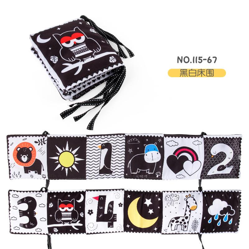115 Series Infant Early Education Double-Sided Color Bed Circumference Pendant Cognitive Shape Animal Baby Cloth Book Bed Circumference Bb Device