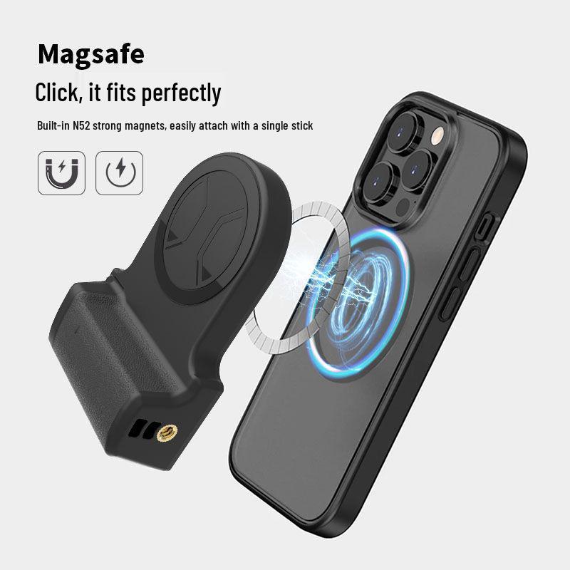 Magsafe Bluetooth Photo Grip: Magnetic Mount & Wireless Remote Control