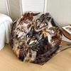 1pc Wolf Totem Circle Umbrella with Plastic Handle,Suitable for All Seasons Home Travel Outdoor UmbrellaDD976