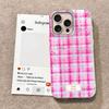 Color Block Match Plaid Women Girls Phone Case for iphone 16 15 14 7 8 Plus 13 11 12 Pro Max X XS XR SE 2022 Silicone Back Cover