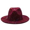 Hat Soft Wool Women Men Graffiti Fedora Hat For Winter Autumn Elegant Lady Gangster Trilby Felt Homburg Church Jazz Hat 55-58CM