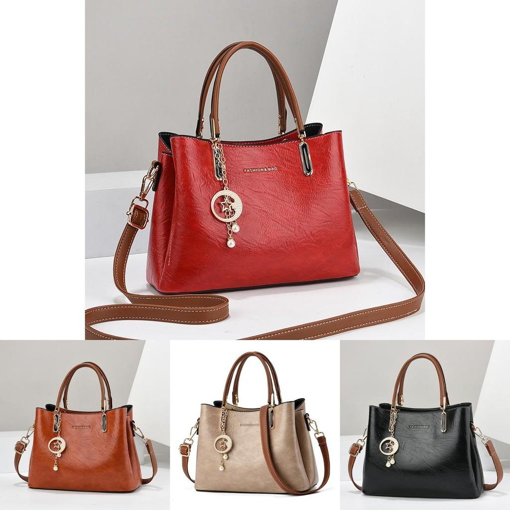 Elegant 2024 New Women's High Capacity Tote Bag Stylish Shoulder Bag For Moms In Khaki Burgundy Black Green And Mustard Yellow