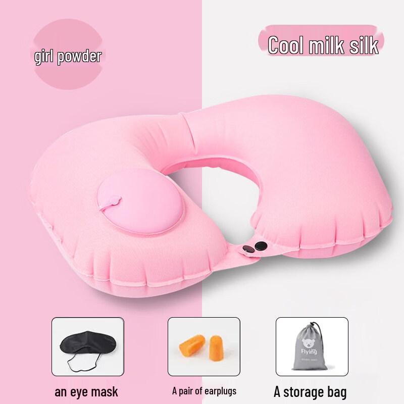 KASHICONG Press-Inflate U-Neck Travel Pillow