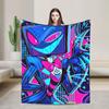 Vox Hazbined Plush Blankets  Creative Throw Blankets for  Sofa Bedding Lounge 150*125cm Bedspread