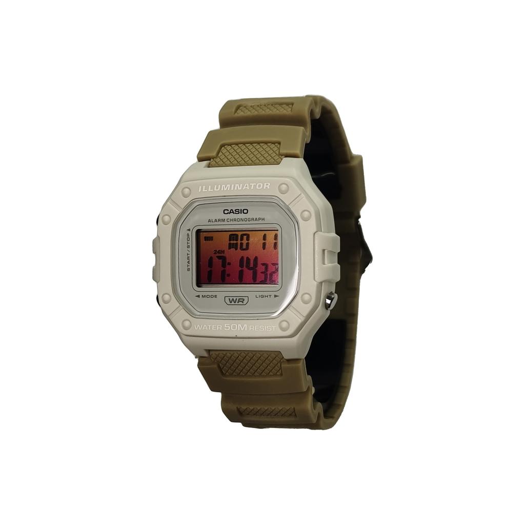 CASIO Unisex DIGITAL Series Orange Watch W-218HC-8AV(Watch3--)