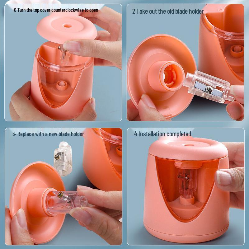 Kaba Bear Handheld Electric Pencil Sharpener - Automatic and Cute for Kids