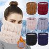 Winter Scarf For Men Plush Fleece Neck Scarf Knitted Wool Snood Warm Women Face Cover Neck Warmer Thick Cashmere Easy Scarves