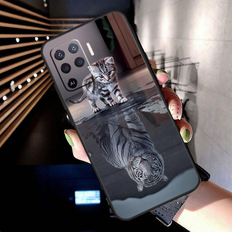 Wolf Dog Cat Bird Lion Tiger Animal Case For OPPO A96 A76 A16 A94 A74 A54 A53 A57 S A15 A52 A72 A93 A5 A9 A31 A17 A77 A78 Coque