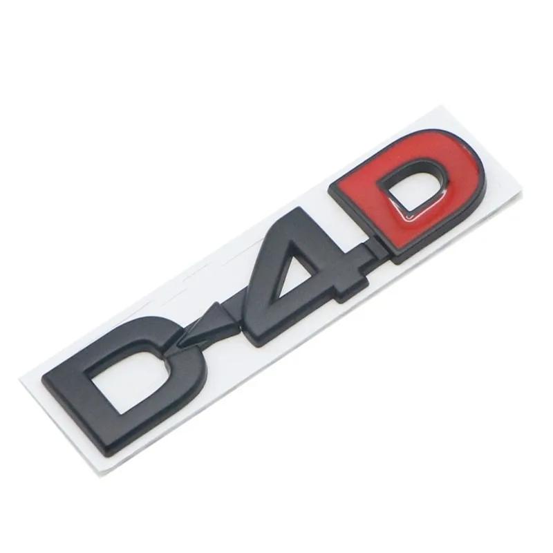 

3D металлические буквы D4D логотип задний багажник значок наклейка эмблема автомобильный стиль для L-и C-ruiser Corolla RAV4 Verso Prado Camry чёрный/красный