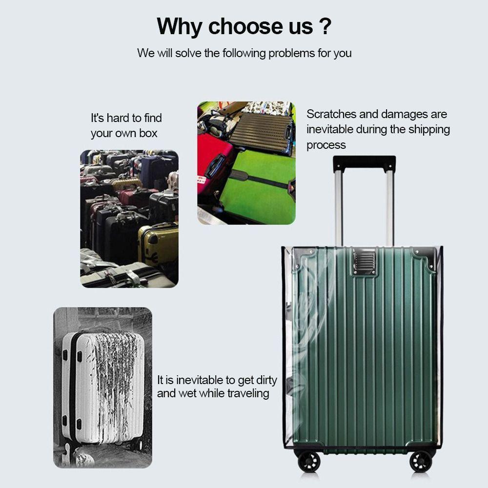 Durable Full Transparent Luggage Protector Cover Dustproof PVC Suitcase Cover Protector Waterproof Luggage Cover