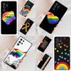 Heart Rainbow Gay Pride LGBT Cell Phone Case for Samsung Galaxy S26 Ultra S25 S24 S23 S22 S21 S20 Note10 Cover
