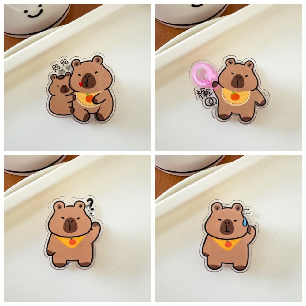 Creative Cute Paper Clip Lovely Binding Sealing Clamp Photo Clip Capybara Acrylic Clip Student
