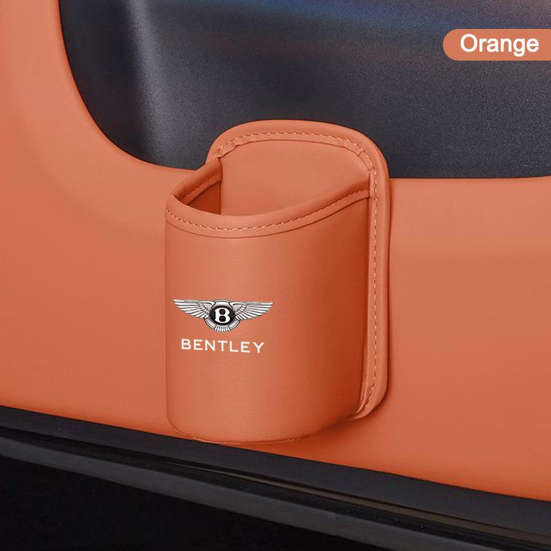 Universal Leather Car Seat Drink Rack Ater Cup Box Accessory For New Bentley Flying Spur Continental GT Bentayga Mulsanne