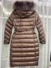 New product specials are non-refundable, high-version Mongolian women's medium and long metal buckle waist fur collar hooded.