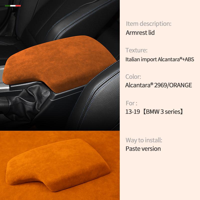 For BMW 3 4 Series F30 F31 F35 F32 F34 GT F33 F36 2013- Alcantara suede Car Center Console Armrest Box Cover Accessories