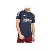 Adidas Three Stripes Color Block Letter Print Crew Neck Short Sleeve T-Shirt Men Tops Dark-Blue IS1501