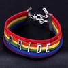 Fashion Women Men Colorful Rainbow Multilayer Pride Bracelet Wristband Jewelry