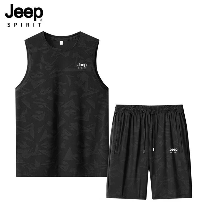 

Мужской камуфляжный спортивный комплект JEEP SPIRIT с коротким рукавом, быстросохнущий 2XL