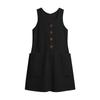 Womens Dress Summer Sleeveless Dress with Button Pockets Casual Beach Dresses