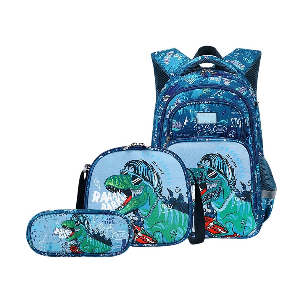 Schulranzen-Set für Kinder mit Brotdose und Federmäppchen, Leichter bedruckter Rucksack für Jungen Mädchen, 13 Designs Schulanfangsbedarf Geschenk