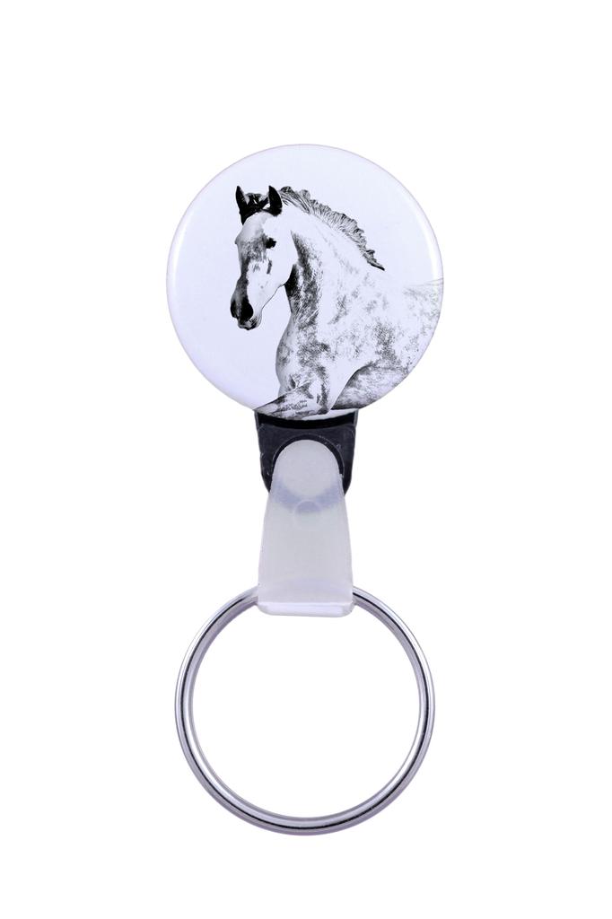 Andalusier - einzigartiger Schlüsselanhänger mit Pferdebild, handgefertigtes Produkt, leichter und handlicher Anhänger der Marke Art-Dog