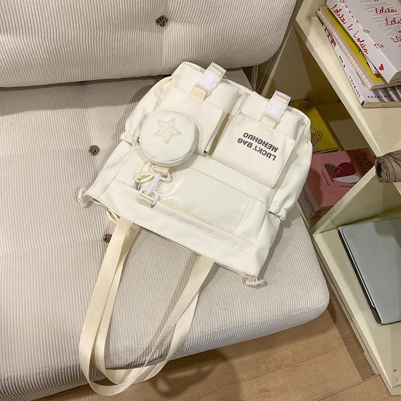 Student Carrying Book Bag Female Elementary School Student Tutoring Bag Canvas Large Capacity Cute Children Tutoring Bag Female Crossbody Bag