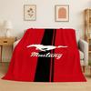 Manta de Franela con Señal de Coche de Carreras Mustang Retro, Manta Suave y Cálida para Dormitorio, Sala de Estar, Cama, Viaje, Camping, Picnic, Regalo