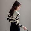 Women's  Sweater Sailor Collar Knitted Long Sleeves Tops