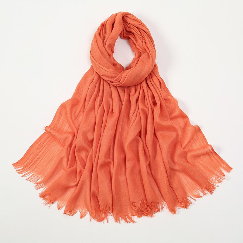 Large Size Cotton Feeling Scarf Women Plain Foulard Femme Luxury Hijab Long Bandana Evening Party Dress Shawls and Wraps
