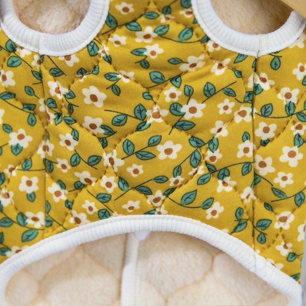 Warm Cozy Dog Vest Floral Kitten Apparel New Cat Clothes Autumn Winter