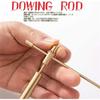 Two-Piece Copper Dowsing Rod Set for Water Detection/Seek Detection, Divining Rod Positioning Tool, Gold, 21cm Long