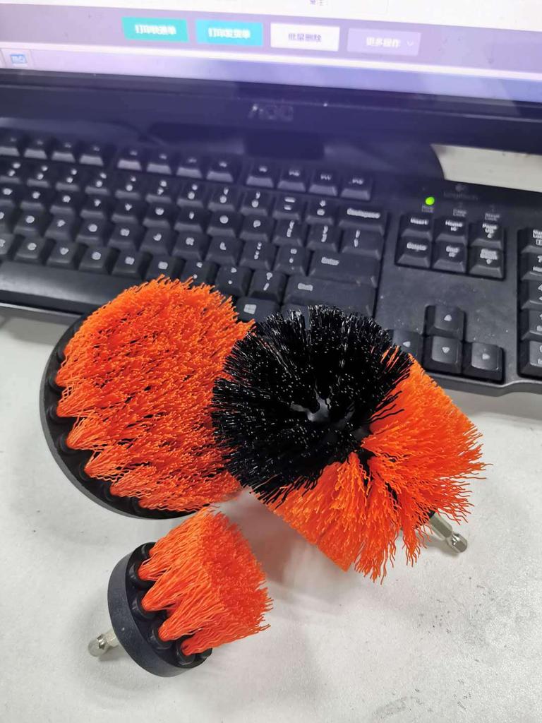 2/3.5/4'' Brosse à récurer électrique Tige d'extension de perceuse Nettoyant tout usage Outil de brosse de détail de voiture Ensemble de brosses de jante Nettoyage de voiture