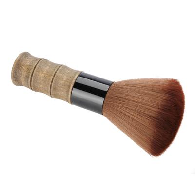 Soft Nylon Fiber Neck Duster Brush Wooden Handle Hair Cutting Brush Hair Styling Brush  Salon Use