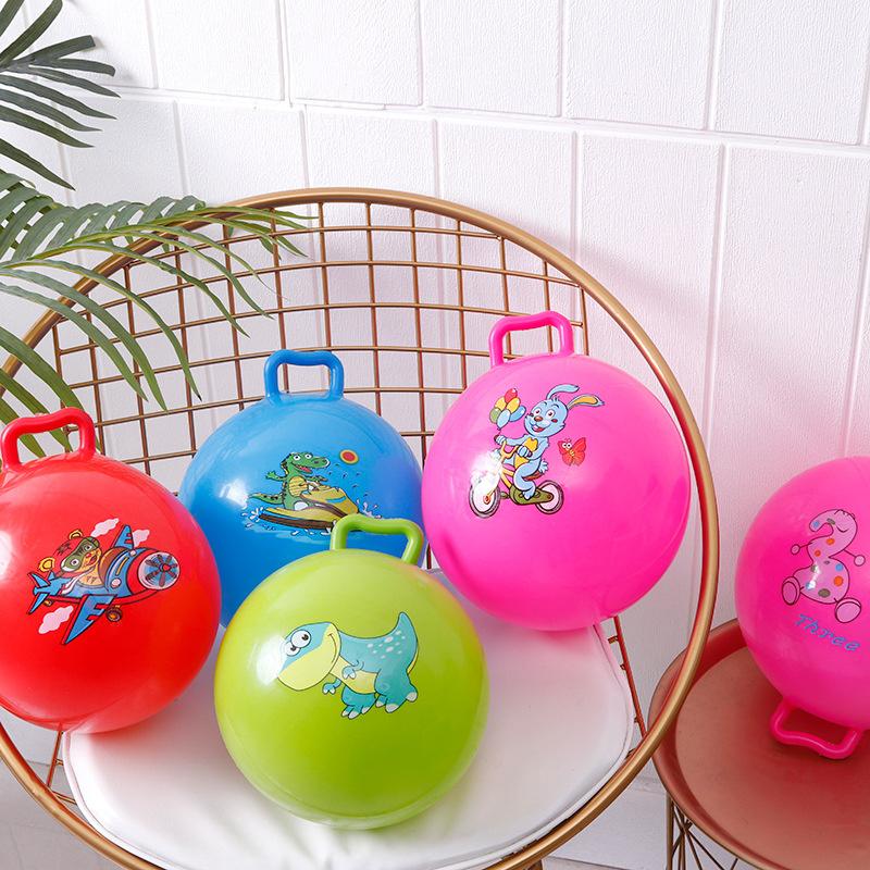 25Cm Children'S Handle Ball Pvc Jumping Ball Sports Grasping Toy Sense Training Cartoon Bouncing Ball Beach Swimming Pool Toys