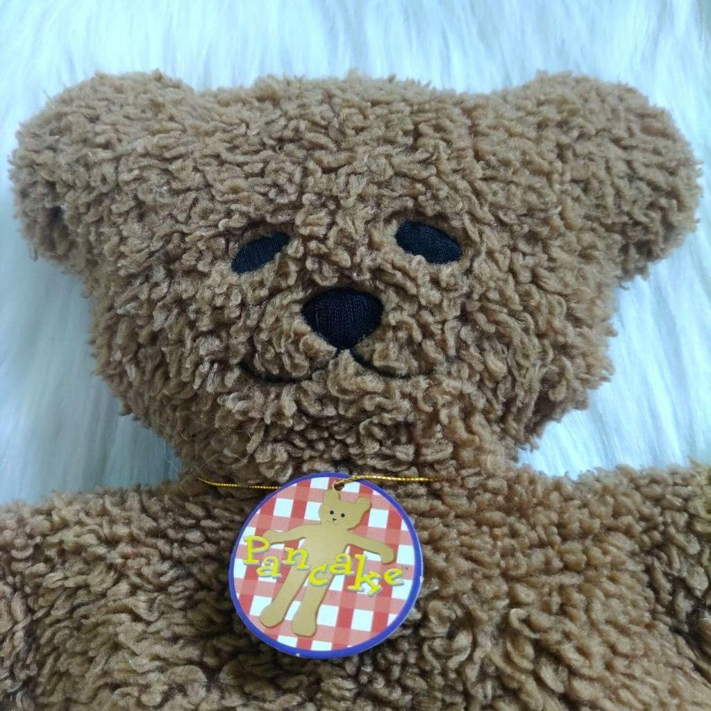 [USED] Rare Pancake Flat Teddy Bear Brown 1994