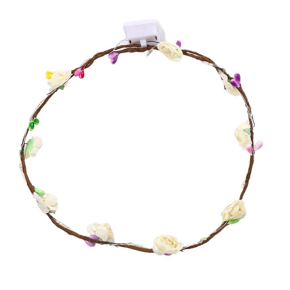 Flower For Bride Vacation Seaside Flower Crowns Wreath Headband Beach Headband Glowing Wreath