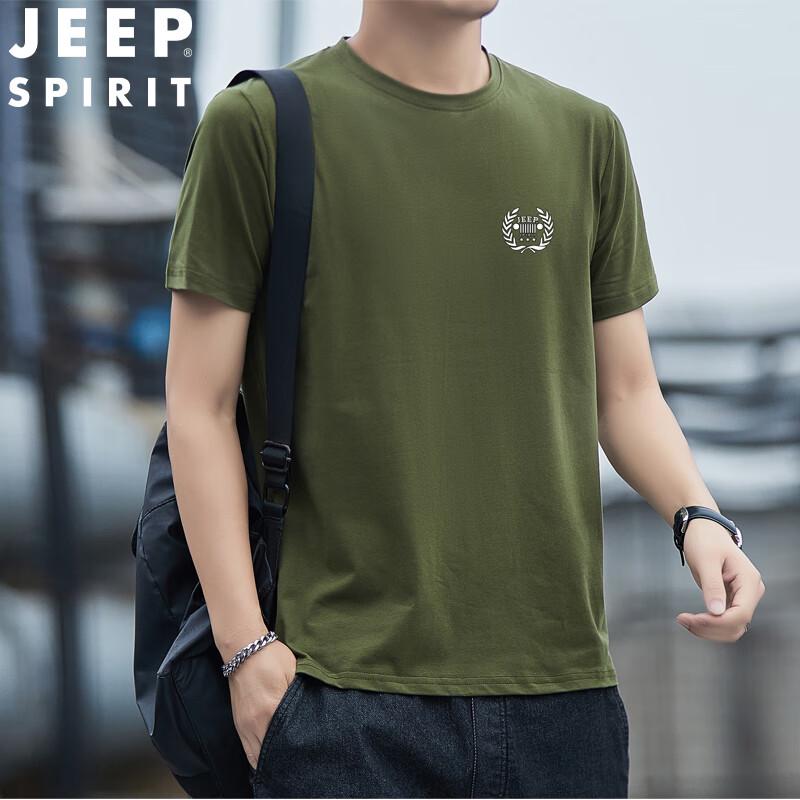 JEEP SPIRIT Men s Round Neck Short Sleeve T-Shirt 2XL